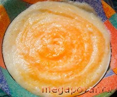 Фото блюда к рецепту Каша манная (молочная) с морковью