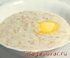 Фото блюда к рецепту Суп молочный с овсяными хлопьями «Геркулес»