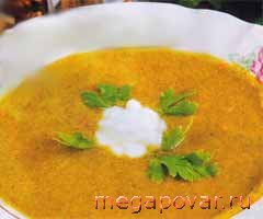 Фото блюда к рецепту Суп-пюре из зеленого гороха и брокколи