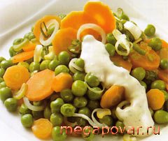 Фото блюда к рецепту Салат из моркови и горошка