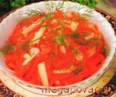 Фото блюда к рецепту Салат из моркови, яблок и хрена