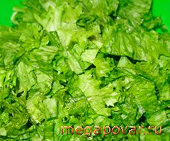 Фото блюда к рецепту Зеленый салат с маслом и уксусом