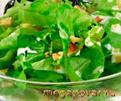 Фото блюда к рецепту Зеленый салат с соусом