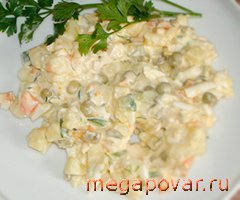 Фото блюда к рецепту Салат из куриной грудки с овощами