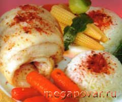 Фото блюда к рецепту Рулеты из морского языка, тушенные с морковью
