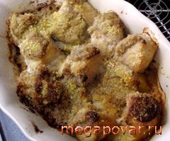 Фото блюда к рецепту Запеченная рыба–меч с картофелем и орехами