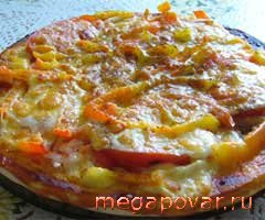 Фото блюда к рецепту Пицца с колбасой и сыром