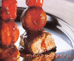 Фото блюда к рецепту Шашлычки говяжьи под имбирно-соевым соусом
