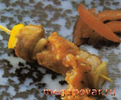 Фото блюда к рецепту Шашлычки из свиных отбивных в томатном соусе
