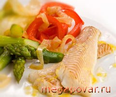 Фото блюда к рецепту Палтус с овощами